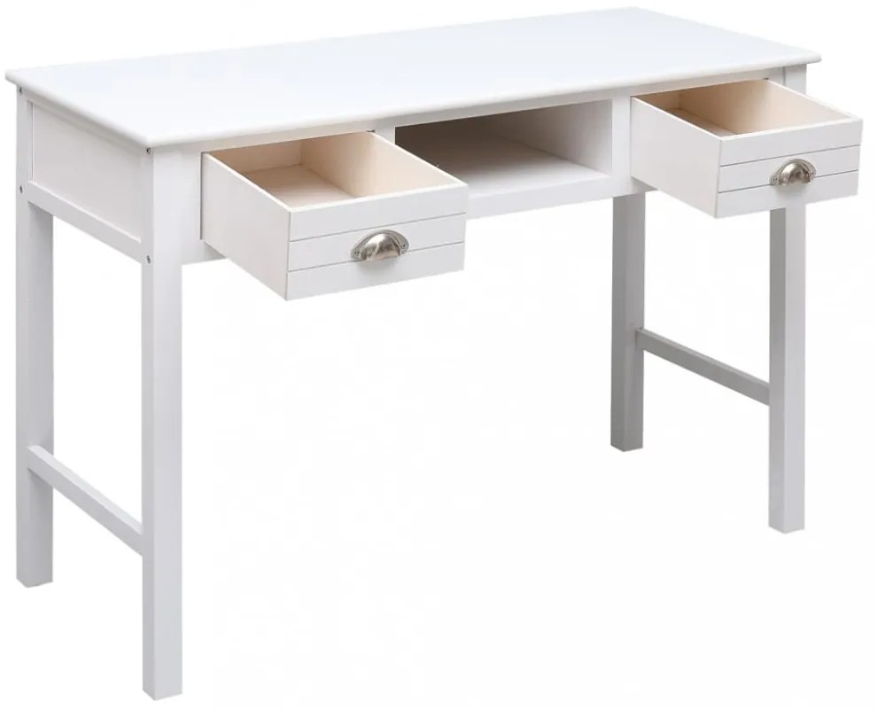 fehér tömör császárfa íróasztal 108 x 45 x 76 cm