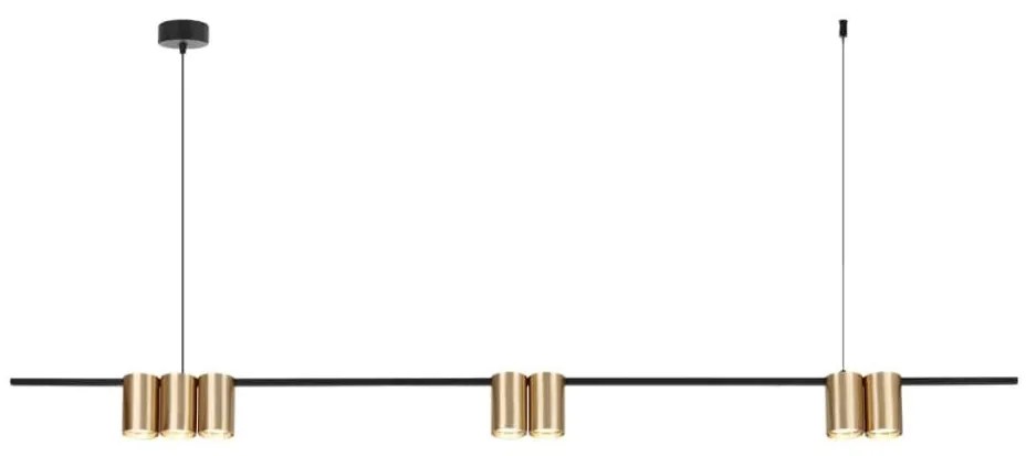 Csillár zsinóron GENESIS 7xGU10/8W/230V arany