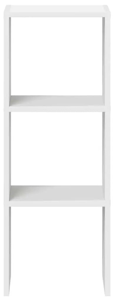 fehér színű szerelt fa könyvespolc halmozható 30 x 30 x 80 cm