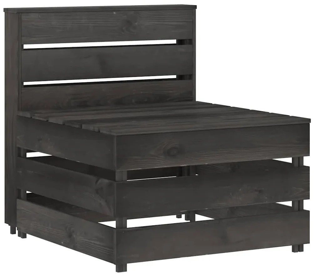 vidaXL szürke impregnált fenyőfa kerti középső raklapkanapé