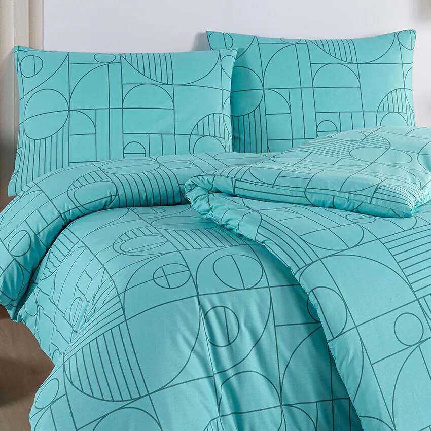 BedTex pamut ágynemét Geo Aquatic Awe, 140 x 200 cm, 70 x 90 cm, 140 x 200 cm, 70 x 90 cm