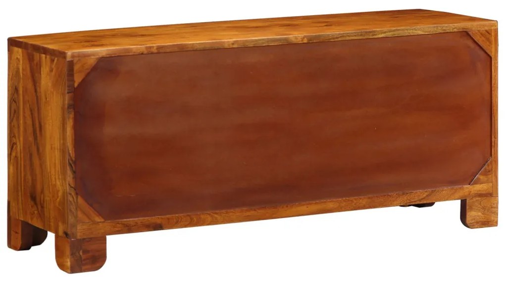 Cipőpad mézbarna 100 x 35 x 45 cm tömör akácfa