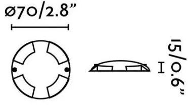 FARO 70564 - KEENAN-3 LED 1W 12V IP67 kültéri beépíthető lámpa