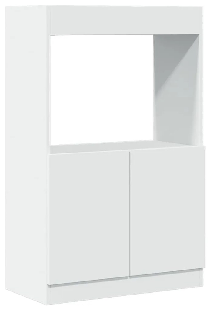 fehér szerelt fa magasszekrény 63 x 33 x 100 cm