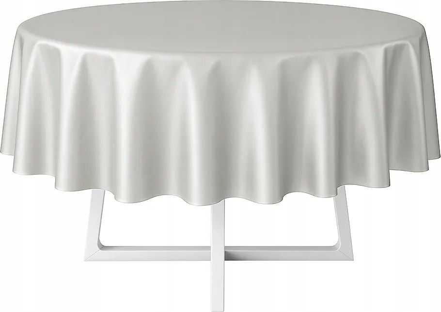 Abrosz Ezüst Egyszínű, Minta Nélküli Kerek Vastag Kör 120 cm