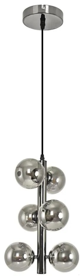 Brilagi - LED Csillár zsinóron MILLA 6xG9/3W/230V fényezett króm/füstös