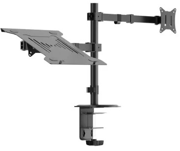 Állítható monitor és laptop tartó LEVANO fekete