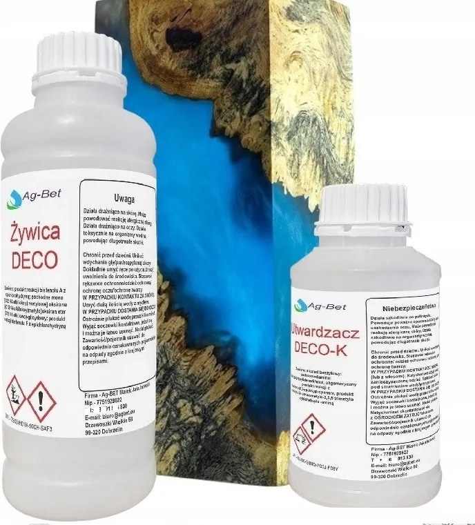 Epoxi Öntőgyanta -deko-k öntvény 5cm-ig. Fához Asztal Színtelen