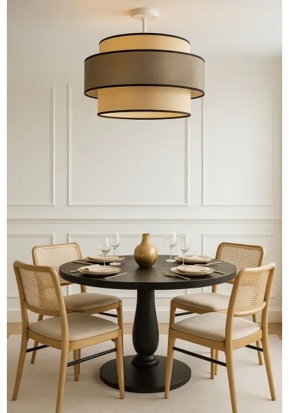 Felületre szerelhető csillár  GRACE 1xE27/60W/230V átm. 40 cm krémes/szürke