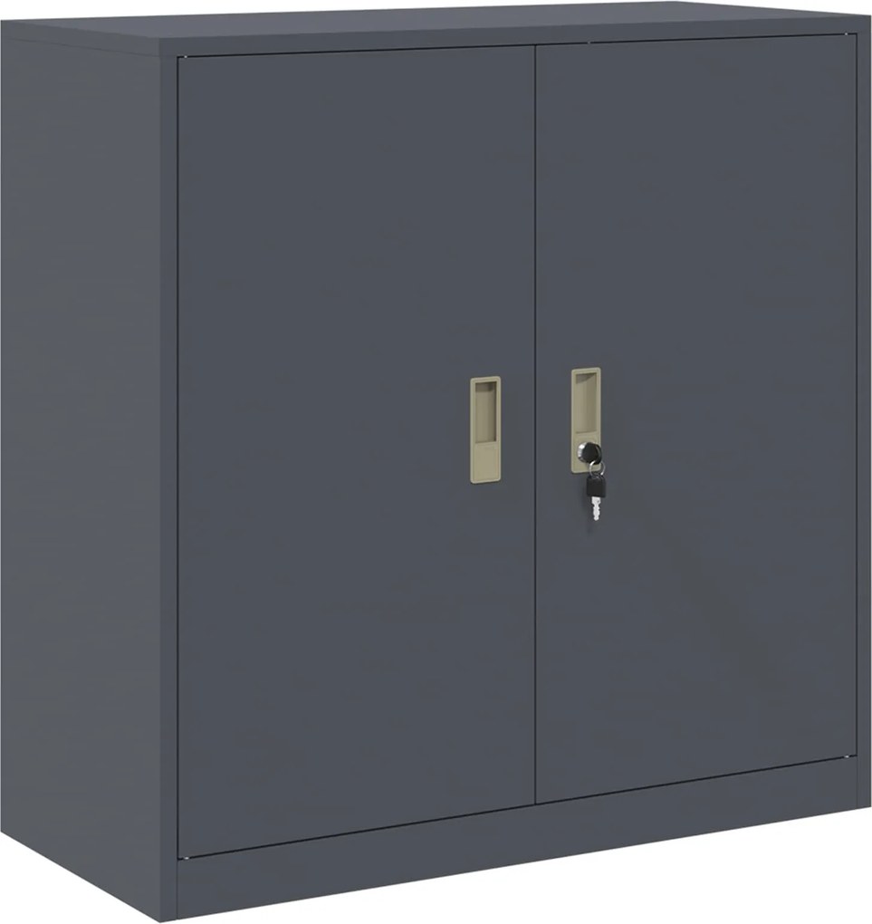 vidaXL Tárolószekrény Antracit 90 x 40 x 90 cm Acél
