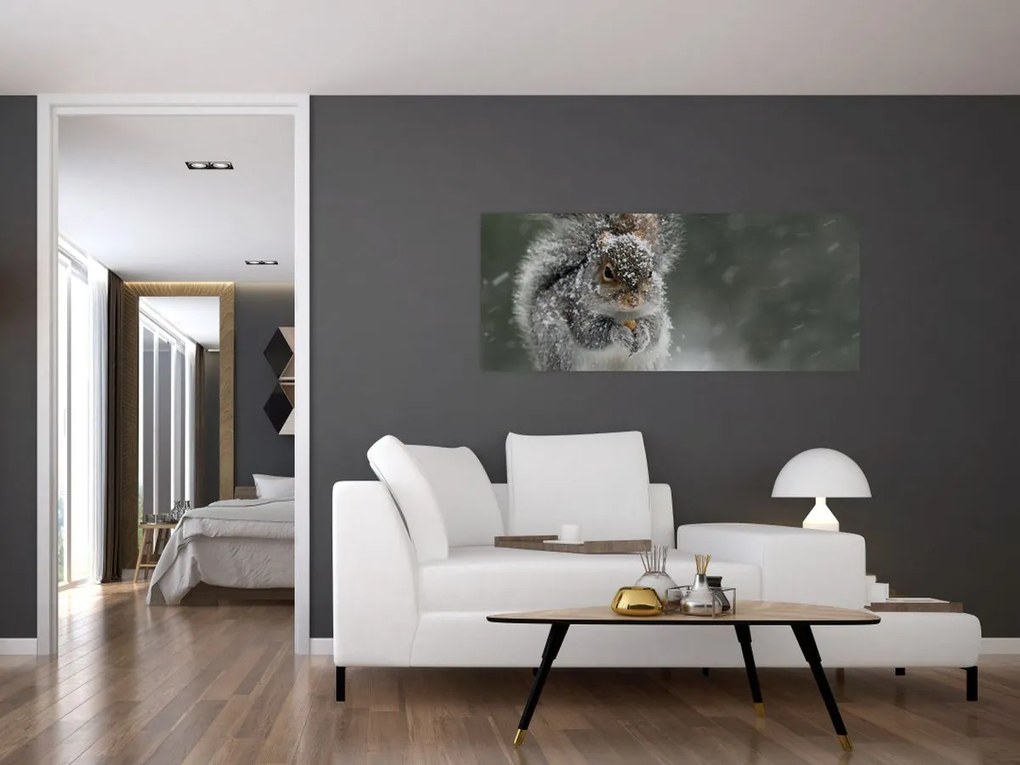 Kép - Mókus télen (120x50 cm)