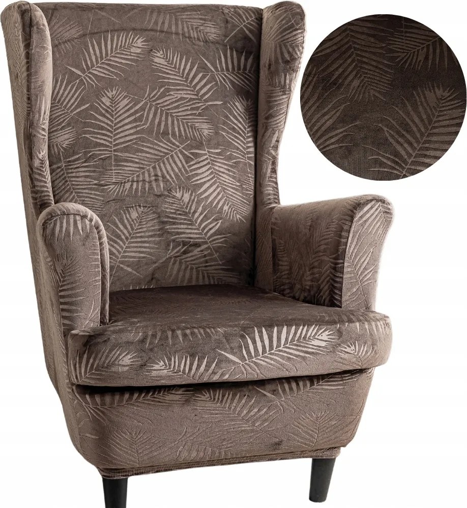 Fotelhuzat Uszak Velúr Dombornyomott Pálmalevél Prémium Oeko-tex