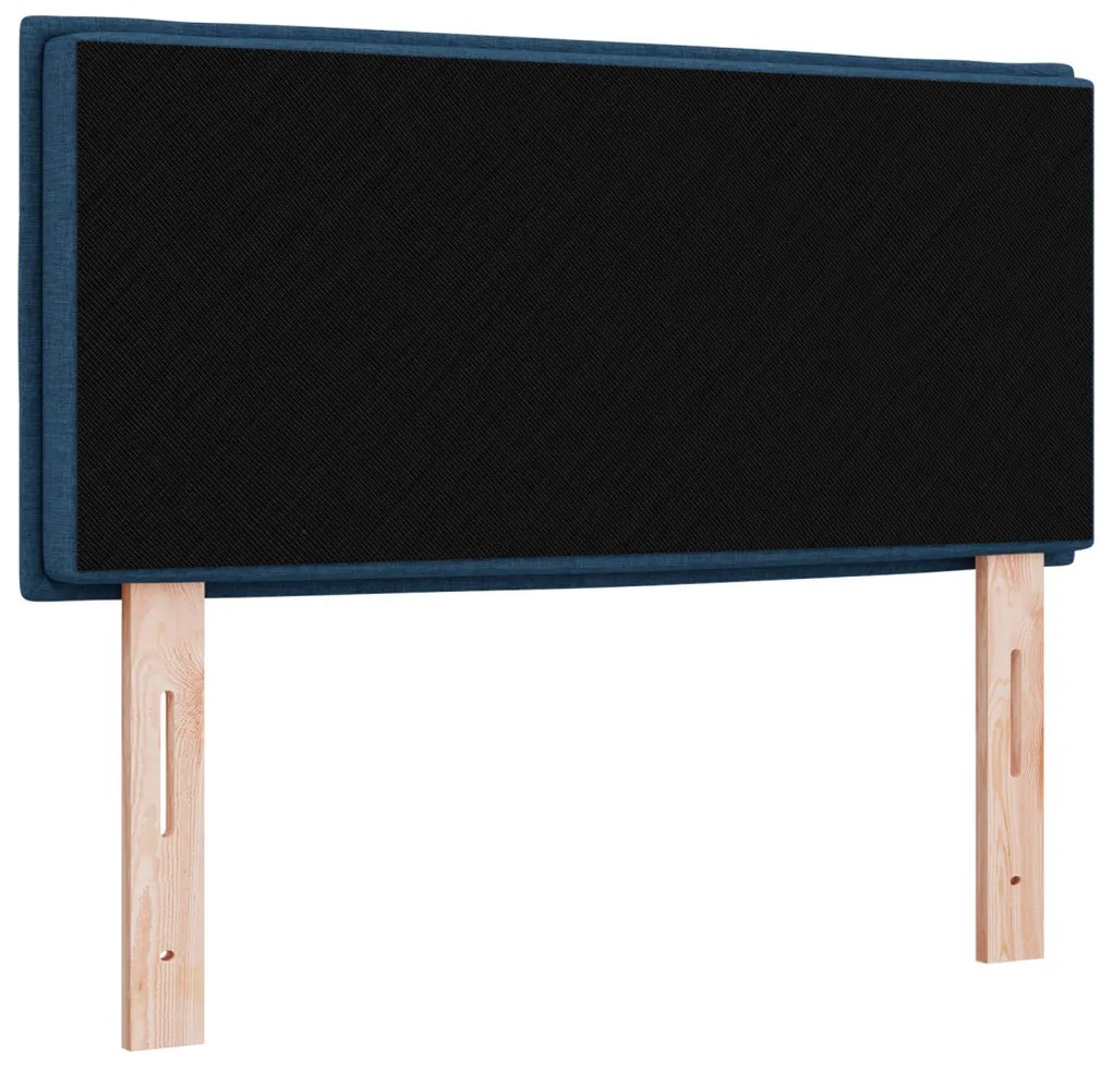 LED ágytámla LED -es lámpákkal fejtámlával Kék 90 cm szövet