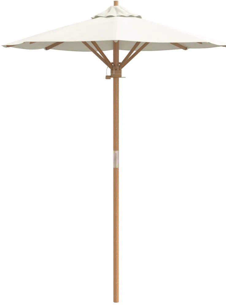Kert Napernyő Krémfehér 150x210 cm Bambusz