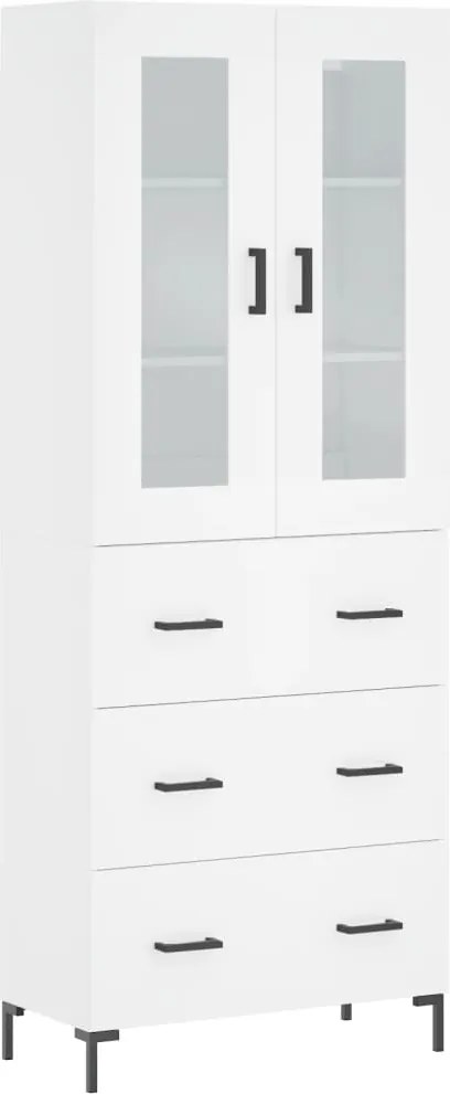 vidaXL fehér szerelt fa magasszekrény 69,5 x 34 x 180 cm