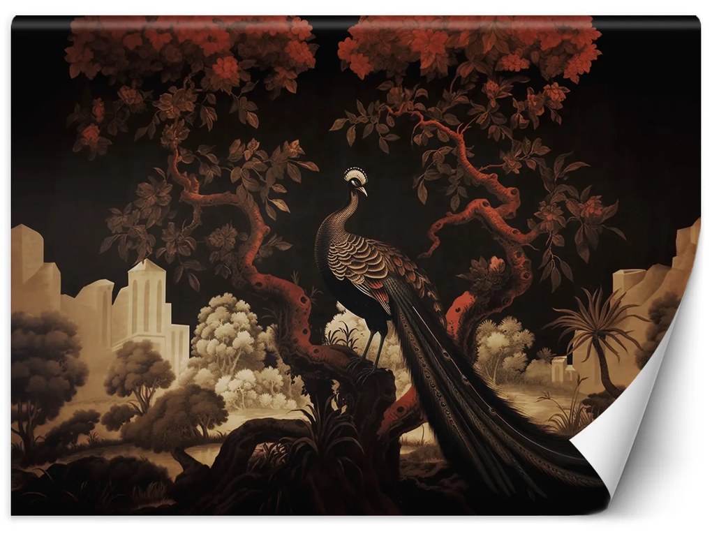 Gario Fotótapéta Páva a fán Anyag: Vlies, Méret: 300 x 210 cm