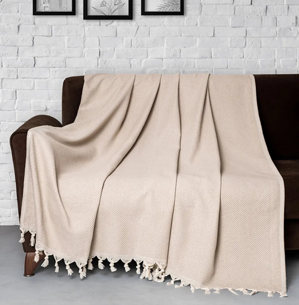 Trendy kanapévédő 170 × 230 cm, bézs