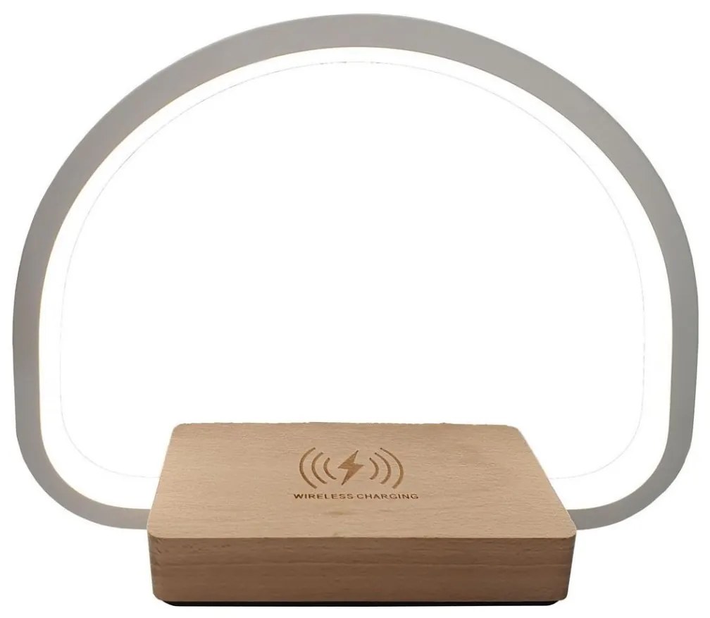 LED Asztali lámpa vezeték nélküli töltéssel LED/10W/5V 3000-7000K