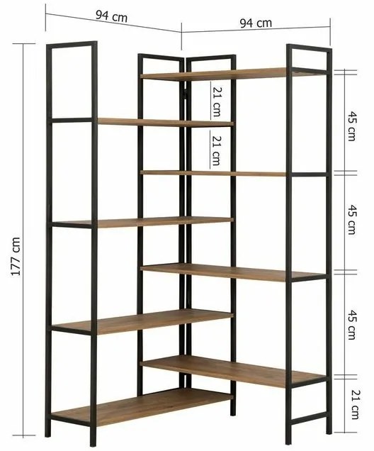 Edra Black and Atlantic Pine polcállvány