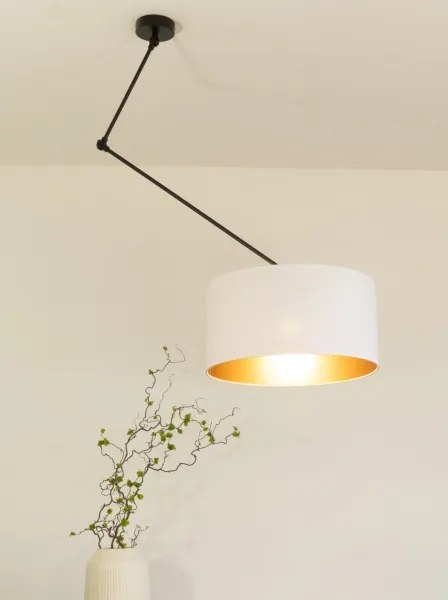 LED állítható csillár rúddal GORTA 1xE27/60W/230V fehér/arany