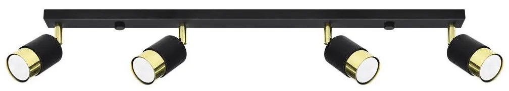 Sollux SL.1072 - Spotlámpa NERO 4xGU10/40W/230V fekete/arany