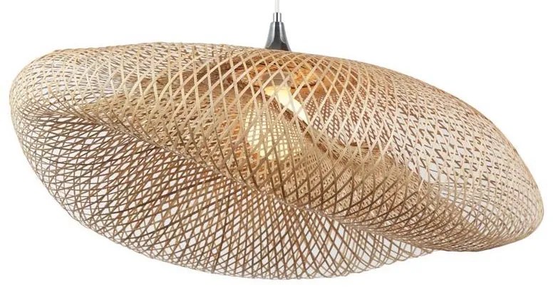 Zambelis 19103 - Csillár zsinóron 1xE27/40W/230V bambusz/bézs