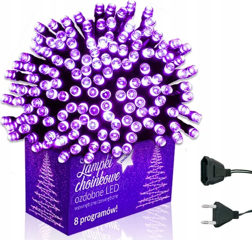 Karácsonyfa Fényfüzér 200 Led Kombinált Lila Szín