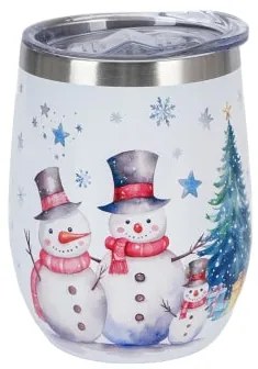 Hóemberes rozsdamentes acél hőtartópohár 330 ml Snowman