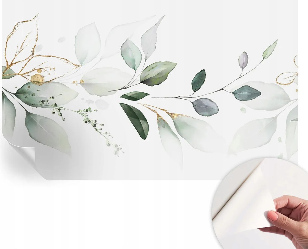 Dekoratív Öntapadós Tapéta Divatos Minták Zöld levelek 416x254 cm