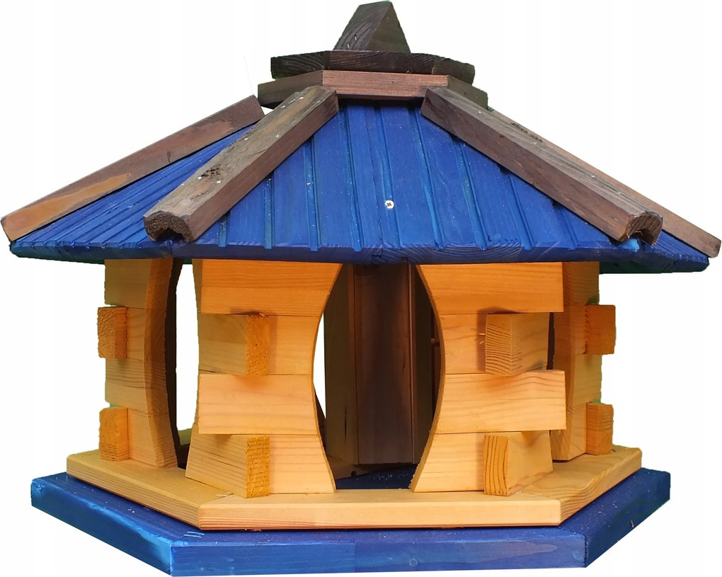 Madáretetők fa töltettel Kék kerti etető Pl termék