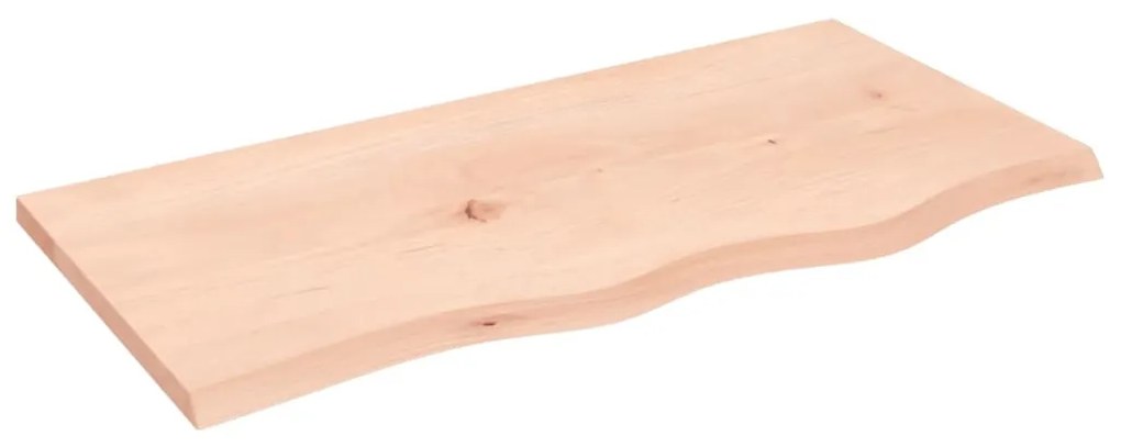 kezeletlen tömör tölgyfa fali polc 80x40x2 cm