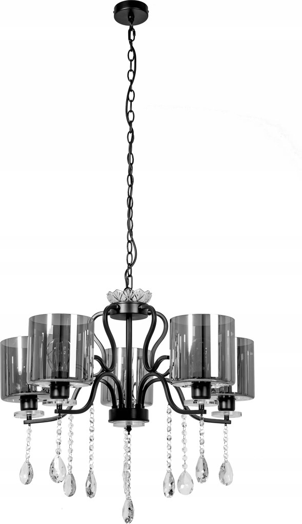 Függőlámpa Klasszikus Csillár Kristályok 5xE27