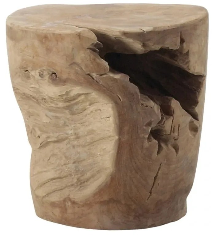 Teakfa kerek tárolóasztal ø 35 cm Tropicana – Kave Home