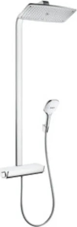 Hansgrohe Raindance E zuhanyrendszer termosztatikus csapteleppel fehér / króm 27286400