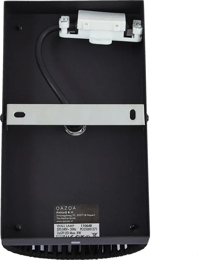 Japandi fali lámpa fekete IP44 - Jayla