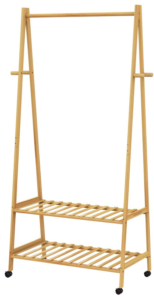 Deuba Ruhafogas kerekekkel 155x70x45 cm - bambusz
