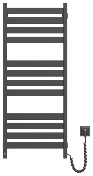 Fürdőszobai létra típusú törölközőszárító termosztáttal LARGO 541W/230V 120,6 cm IP44 fekete jobb oldali