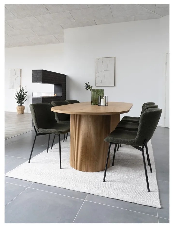 Étkezőasztal nyárfa dekorral 100x210 cm Boavista – House Nordic