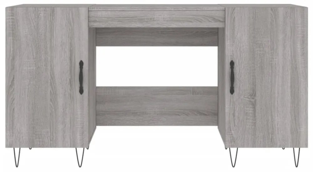 vidaXL szürke sonoma színű szerelt fa íróasztal 140x50x75 cm