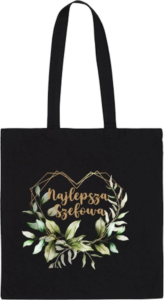 Öko Táska Pamut fekete Legjobb Főnök Ajándék TT_601_cz