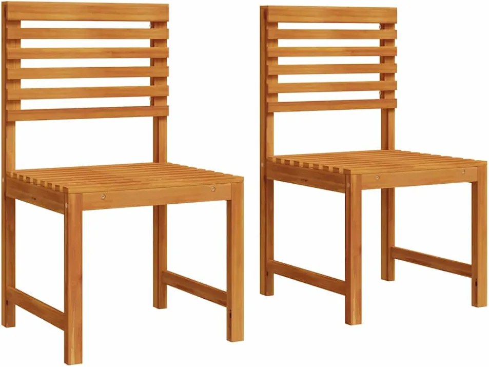vidaXL Kerti Szék 2 pcs Barna 50 x 50 x 91cm Tömör akácfa