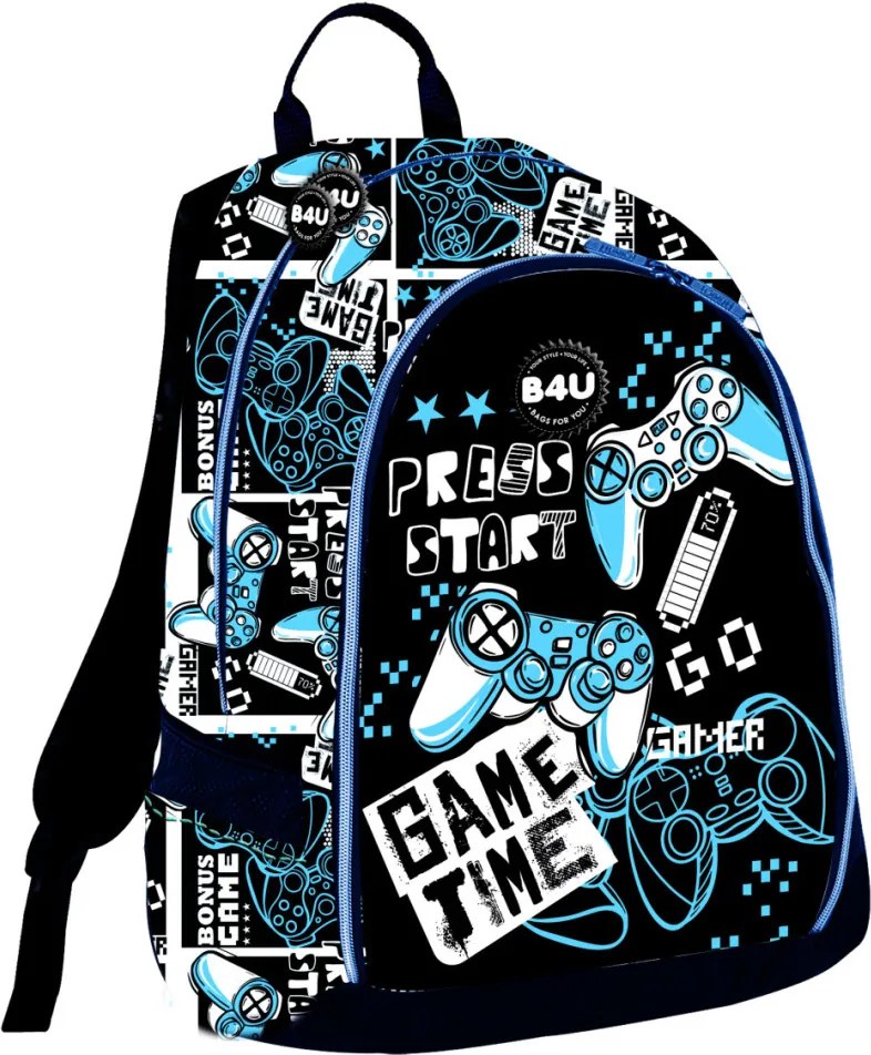 Gamer Press Start iskolatáska, táska 43 cm