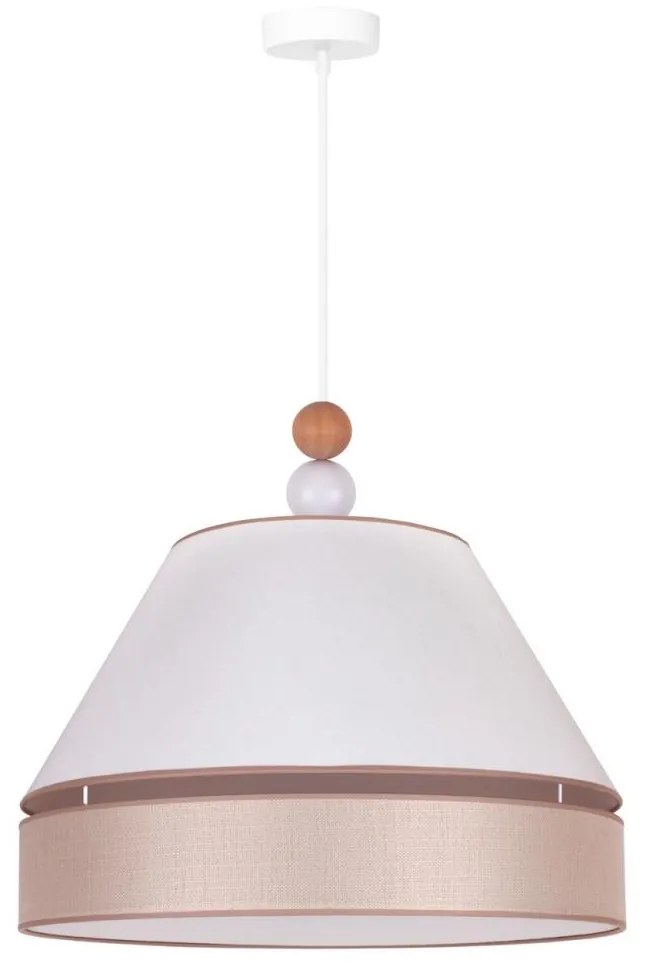 Duolla - Csillár zsinóron AVIGNON 1xE27/15W/230V á. 50 cm fehér/bézs