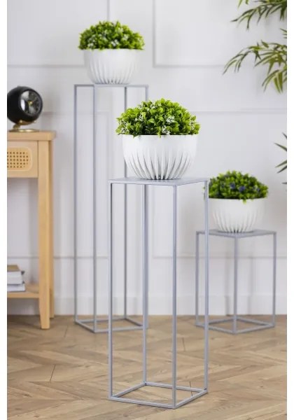 Virágállvány 70x24 cm szürke