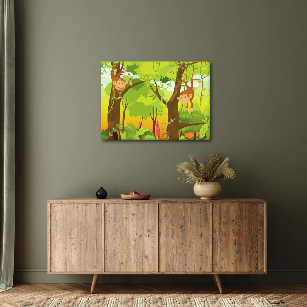 Kép - majmok (70x50 cm)