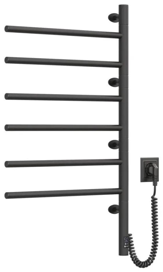 Elektromos törölközőszárító, ARABESQUE 196W/230V, 81,8 cm, IP44, fekete