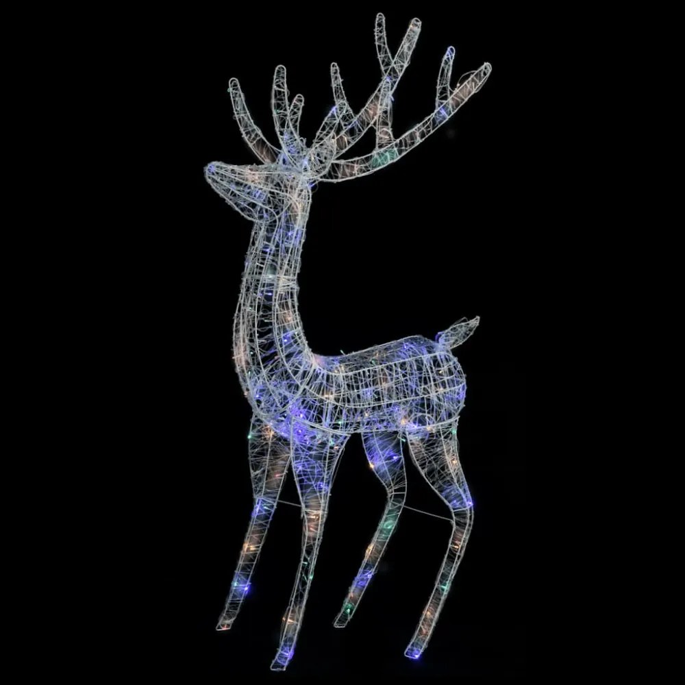 XXL színes akril karácsonyi rénszarvas 250 LED-del 180 cm