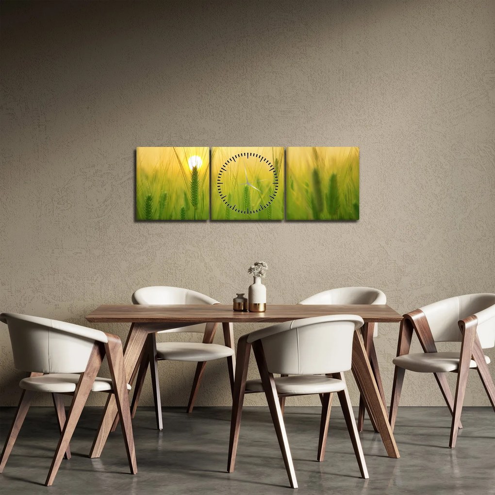 Kép - Mező gabonával (órával) (90x30 cm)
