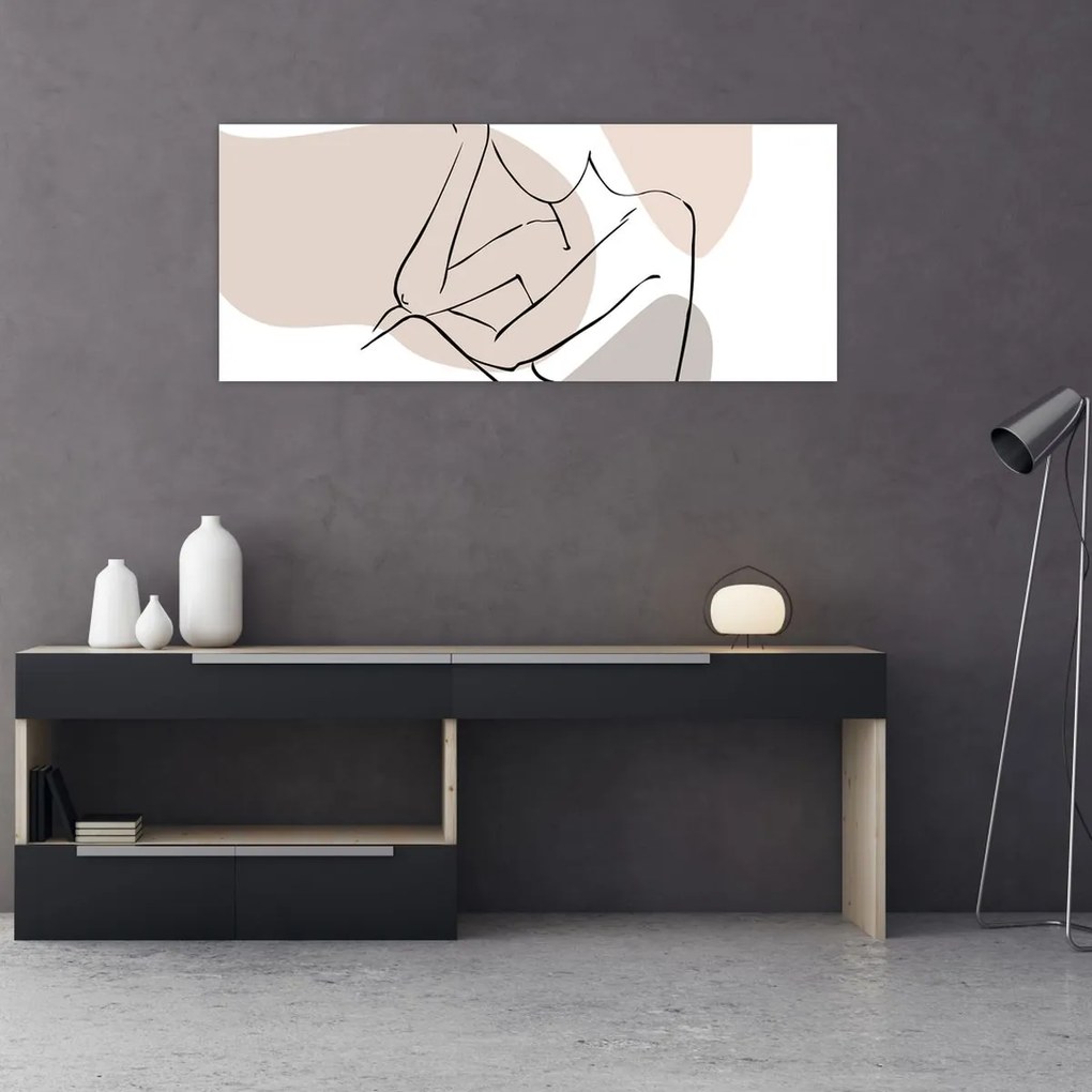 Kép - Női test vonal művészet N⁰1 (120x50 cm)