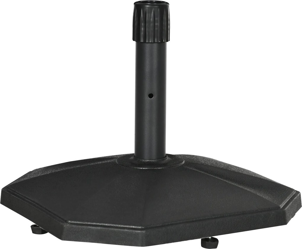 Outsunny 18 kg napernyő állvány 34/38/48 mm átmérőjű karóhoz, napernyő állvány kerthez, erkélyhez, cementtöltéssel, fekete | Aosom